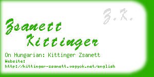 zsanett kittinger business card